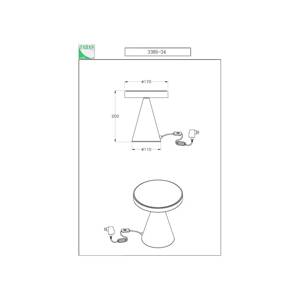 Stolná lampa LED Neutra, výška 20 cm, nikel, dotykový stmievač