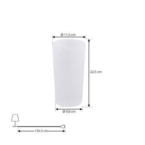 Lindby LED nabíjací kvetináč Florista, výška 21 cm, biely, PE