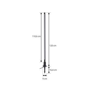 Lindby LED svetlo na chodník Neano, výška 120 cm, čierna farba, kov