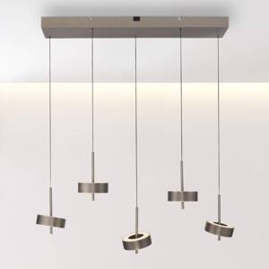 Paul Neuhaus Smart LED závesná lampa Q-Rotate tmavohnedá 5 svetiel