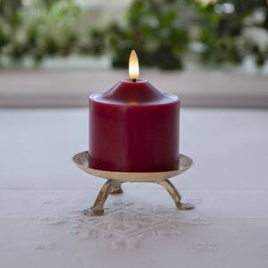 LED plameň sviečky, výška 9,5 cm červený pravý vosk na batérie