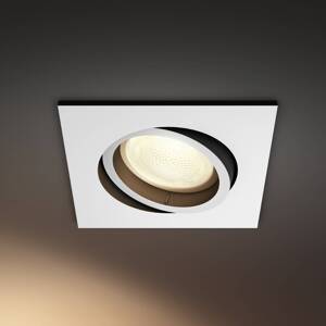 Philips Hue LED vstavané bodové svietidlo Centura, biele, 9x9 cm, CCT, RGB
