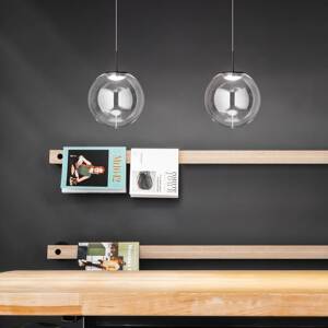 LED závesné svietidlo Ariel, 1 svetlo, Ø 25 cm, sklo, stmievač, CCT