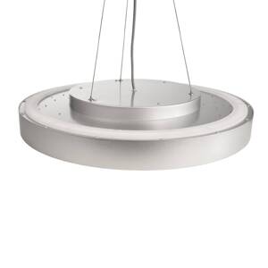 Menkar LED závesné svietidlo, strieborná farba, Ø 80 cm, CCT, hore/dole