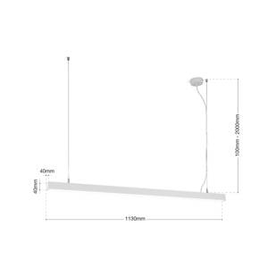 Stropné svietidlo LED Bounce, biele, dĺžka 113 cm, CCT, hliník