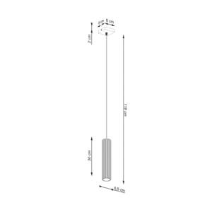 Závesná lampa Carbon, zlatá farba, Ø 6 cm, hliník