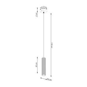 Závesná lampa Carbon, čierna, Ø 6 cm, hliník