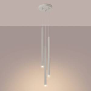 Závesná lampa Pastelo, béžová, Ø 19 cm, oceľ
