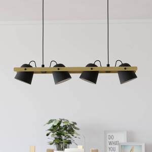 EGLO connect LED stropné svietidlo Hornwood-Z, 4 svetlá, čierne
