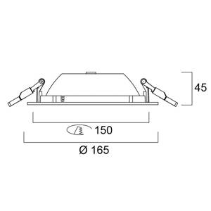 Sylvania LED vstavané svetlo Start, IP54, 830, Ø 15 cm, DALI