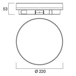 Stropné svietidlo Sylvania Start Surface Slim, Ø 22 cm, IP54, tl.