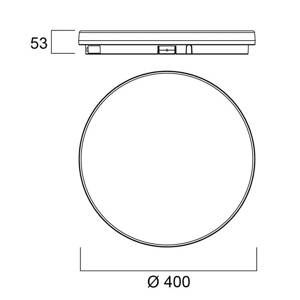 Stropné svietidlo Sylvania Start Surface Slim, Ø 40 cm, IP54, tl.