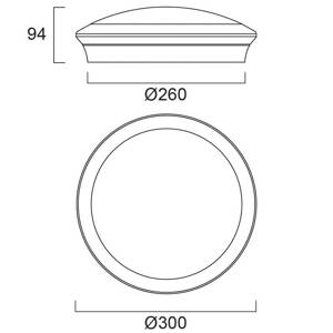 Stropné svietidlo Sylvania Start Surface, Ø 30 cm, CCT, Multipower