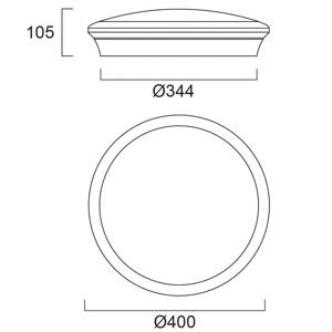 Stropné svietidlo Sylvania Start Surface, Ø 40 cm, CCT, Multipower