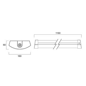 Stropné svietidlo Sylvania LED Deltawing, 116 cm, IP44, 840