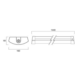Stropné svietidlo Sylvania LED Deltawing, 144 cm, IP44, 840