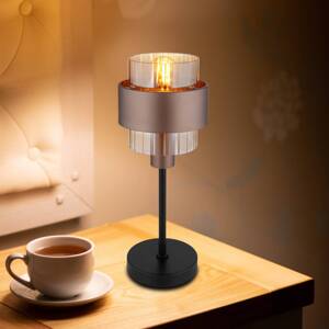 Stolová lampa Milley, výška 47 cm, bronzová farba, kov