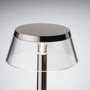 Stolová LED lampa FLOS Bon jour unplugged, čierna chrómová