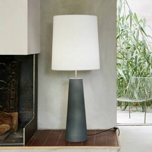 MARKET SET Stolová lampa Cosiness, 102 cm, sivá/biela, keramika