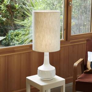MARKET SET Stolová lampa Jimmy, biela/béžová, výška 83 cm